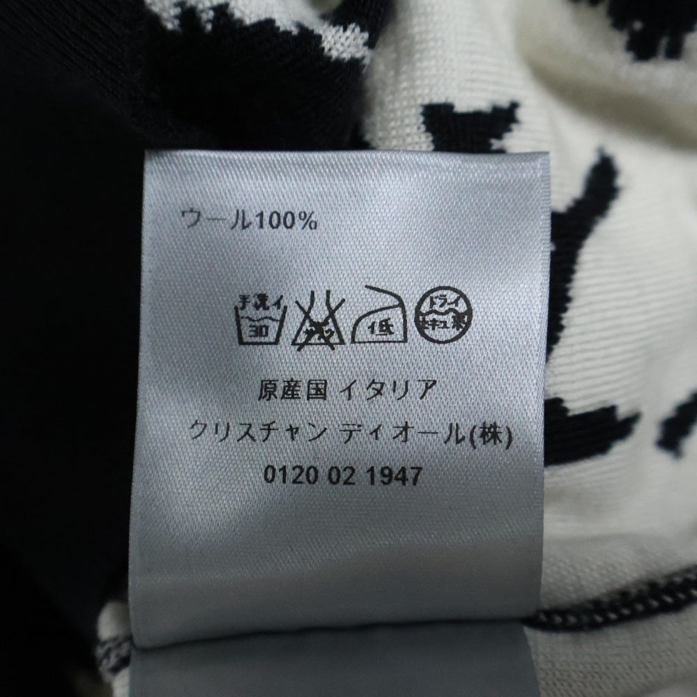 DIOR(ディオール) 16AW 総柄 クルーネック長袖ニット セーターネイビー 633M652ZT627