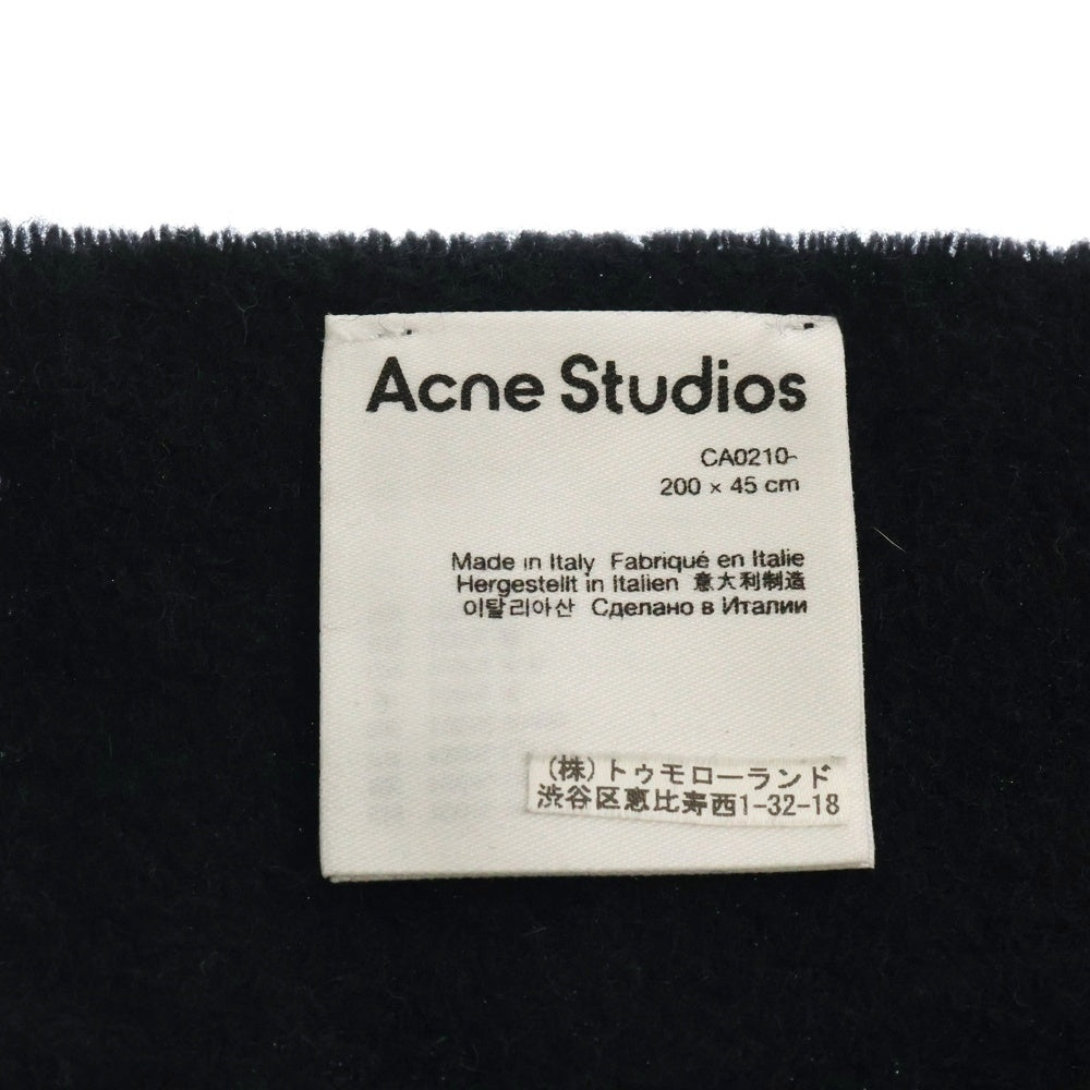 Acne Studios(アクネ ストゥディオズ) Long Scarf CA0210 ロゴパッチ ロングスカーフ マフラー ブラック