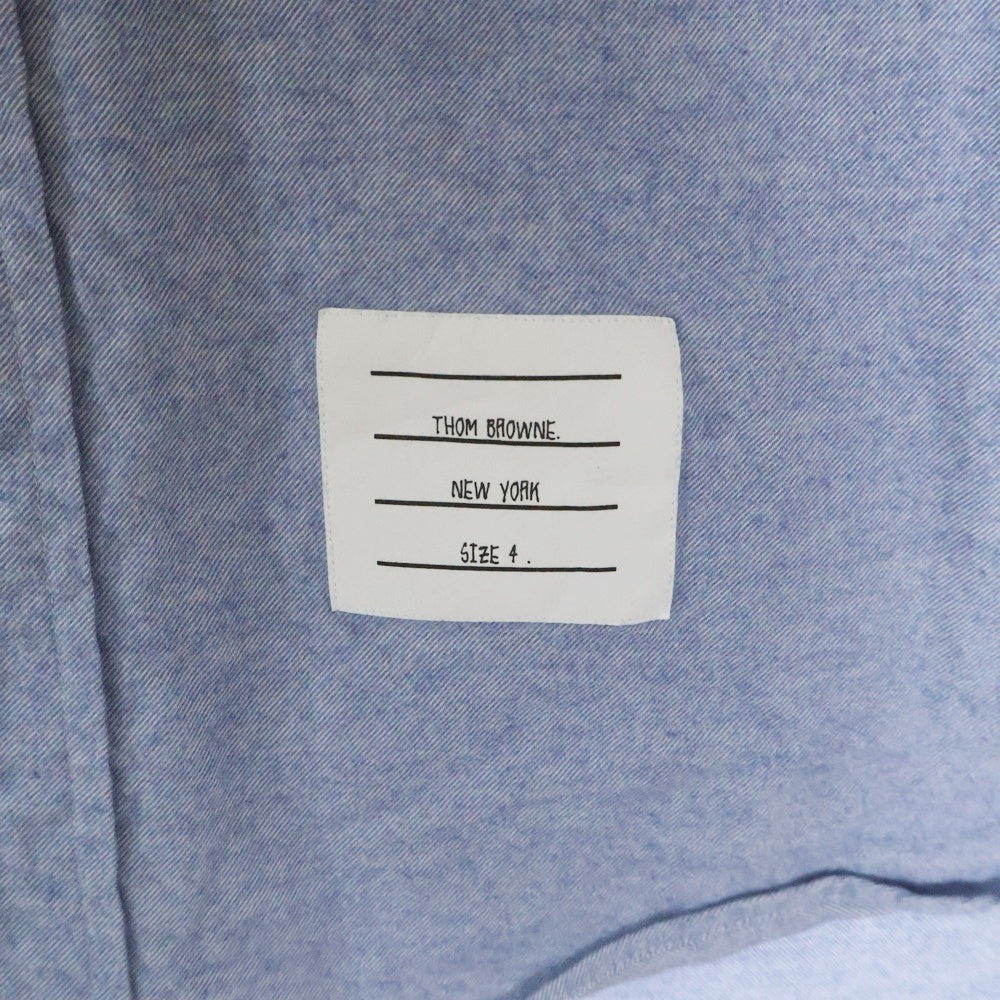 THOM BROWNE(トムブラウン) 4 Bar' STRAIGHT FIT SHIRT コットン ボタンシャツ MWL272A05245 480