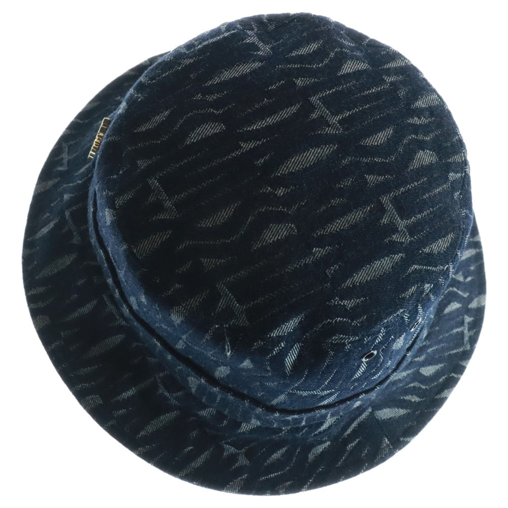 DIOR(ディオール) Teddy Allover Small Brim Bucket Hat デニム ボブハット 45MDC923X130