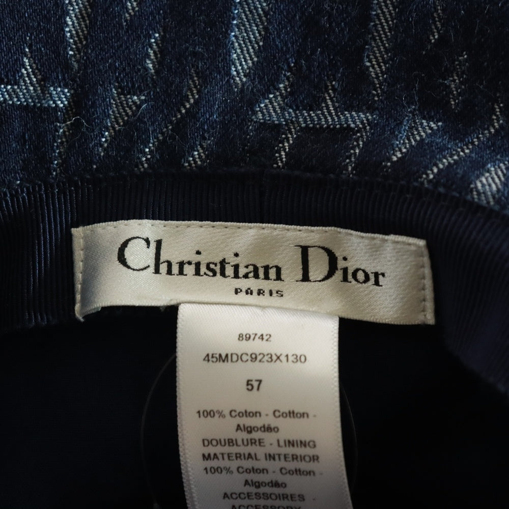 DIOR(ディオール) Teddy Allover Small Brim Bucket Hat デニム ボブハット 45MDC923X130