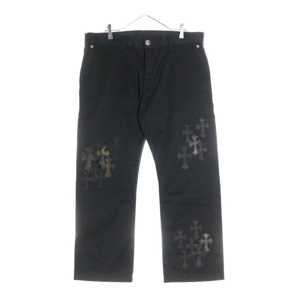 CHROME HEARTS(クロムハーツ) CHINOS CEMCRPATCH マルチカラークロスパッチ チノパンツ ブラック