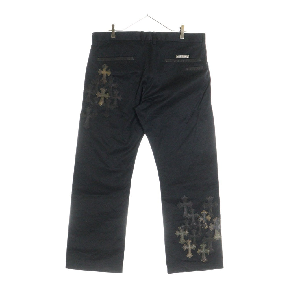 CHROME HEARTS(クロムハーツ) CHINOS CEMCRPATCH マルチカラークロスパッチ チノパンツ ブラック