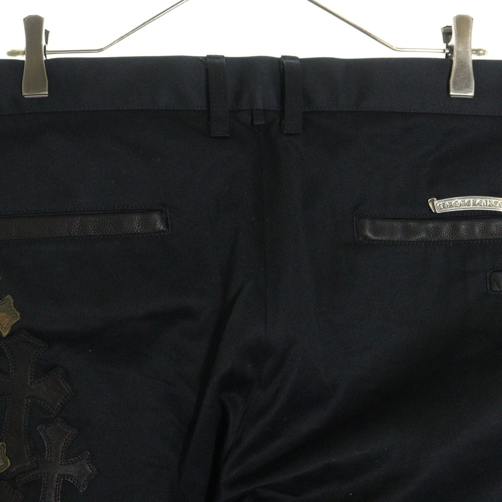 CHROME HEARTS(クロムハーツ) CHINOS CEMCRPATCH マルチカラークロスパッチ チノパンツ ブラック