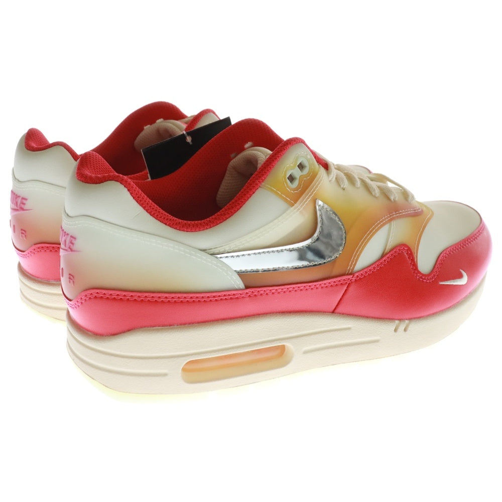 NIKE(ナイキ) WMNS AIR MAX 1 87 PRM Soft Vinyl FN7683-133 ウィメンズ エアマックス ローカットスニーカー ソフトビニール ホワイト/レッド US10.5/27.5cm