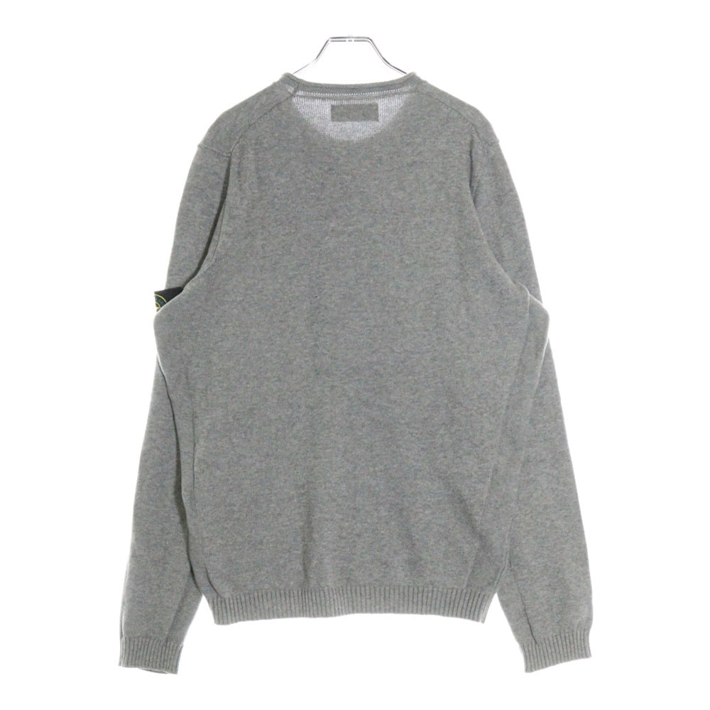 STONE ISLAND(ストーンアイランド) ロゴパッチ付 コットンニット セーター グレー 6415571D2