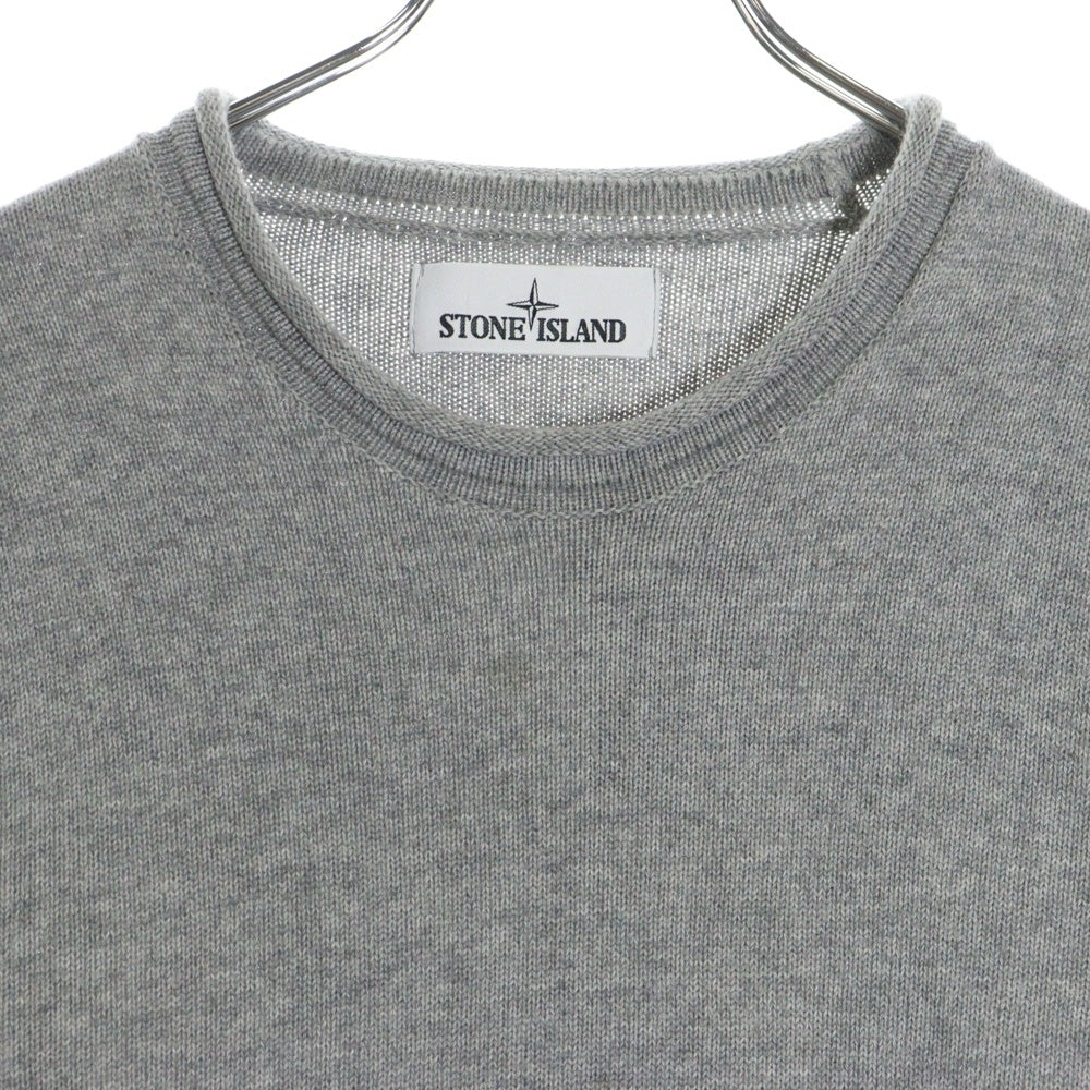 STONE ISLAND(ストーンアイランド) ロゴパッチ付 コットンニット セーター グレー 6415571D2