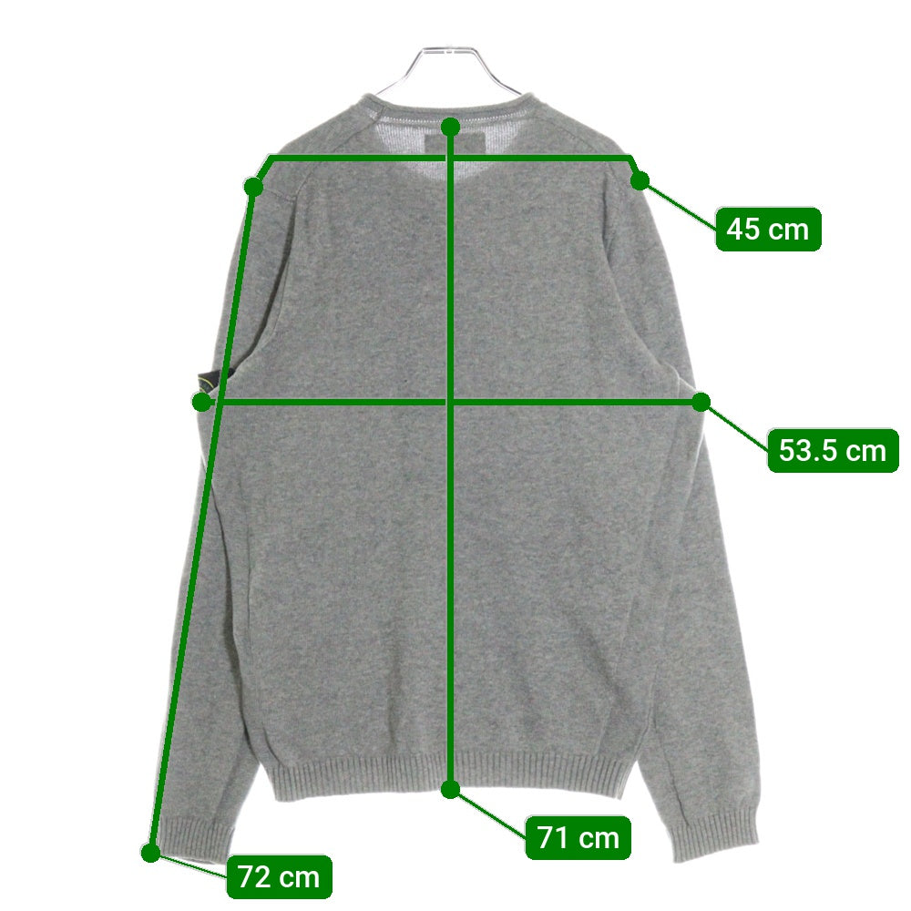 STONE ISLAND(ストーンアイランド) ロゴパッチ付 コットンニット セーター グレー 6415571D2
