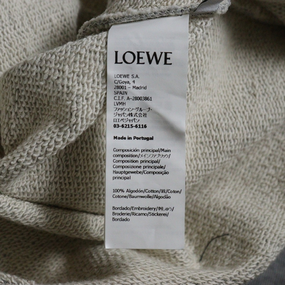 LOEWE(ロエベ) ロゴ刺繍 クルーネック長袖スウェットトレーナー H526Y24J26 グレー
