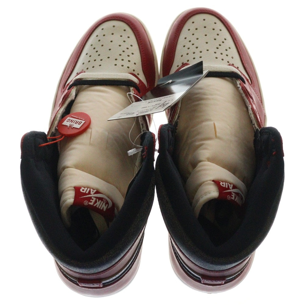 NIKE(ナイキ) AIR JORDAN 1 LOST&FOUND DZ5485-612 エアジョーダン1 ロスト&ファウンド シカゴ ハイカットスニーカー ホワイト/レッド US10.5/28.5cm