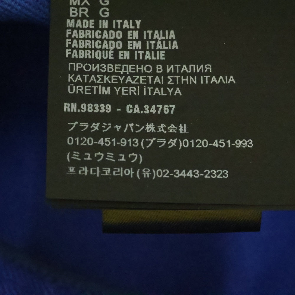 PRADA(プラダ) トライアングルプレートロゴ コットンドリルバケットハット 帽子 2HC137 2DXI ブルー