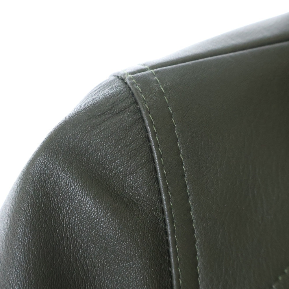 Rick Owens(リックオウエンス) 22AW INTARSIA RU02B2761 インターシャジップアップレザージャケット グリーン