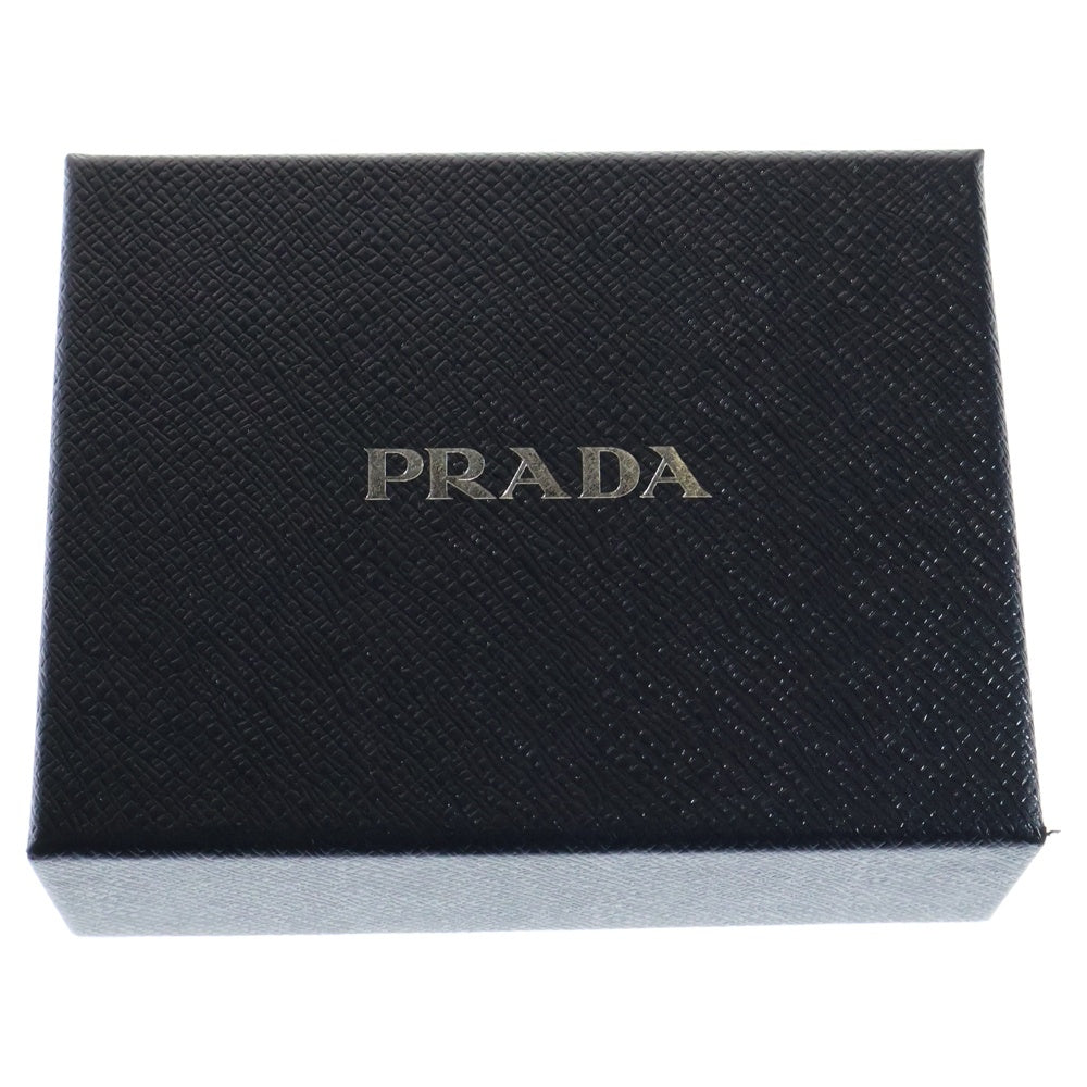 PRADA(プラダ) トライアングルロゴ サフィアーノレザー コンパクトウォレット 三つ折り財布 1MH025 ブラック