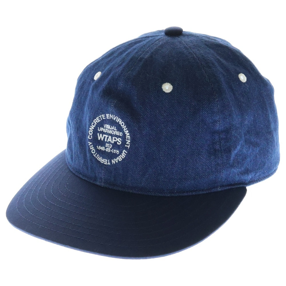 WTAPS(ダブルタップス) 25SS T-6M 05 COTTON DENIM CAP 251HCDTーHT05 ロゴ刺繍 コットンデニムキャップ 帽子 インディゴ