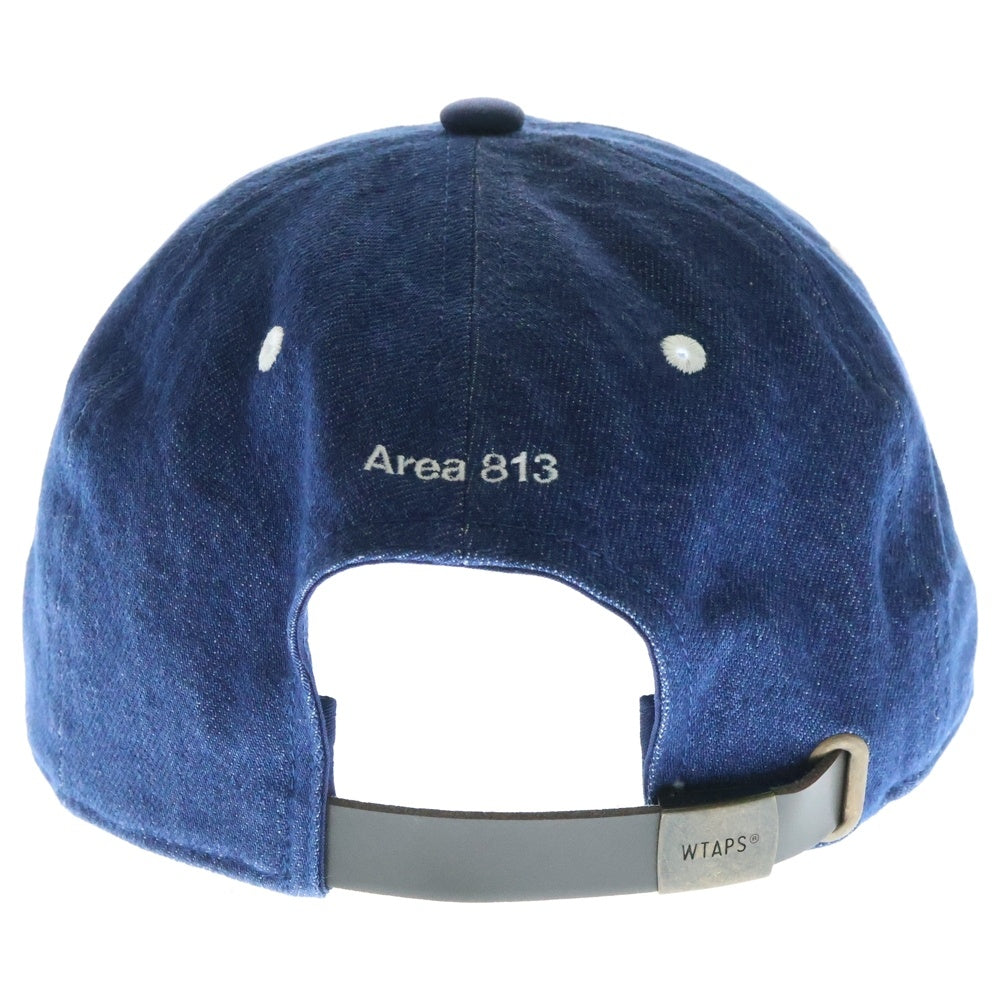WTAPS(ダブルタップス) 25SS T-6M 05 COTTON DENIM CAP 251HCDTーHT05 ロゴ刺繍 コットンデニムキャップ 帽子 インディゴ