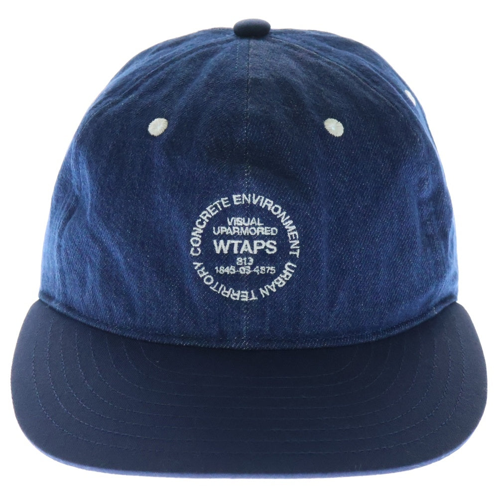 WTAPS(ダブルタップス) 25SS T-6M 05 COTTON DENIM CAP 251HCDTーHT05 ロゴ刺繍 コットンデニムキャップ 帽子 インディゴ