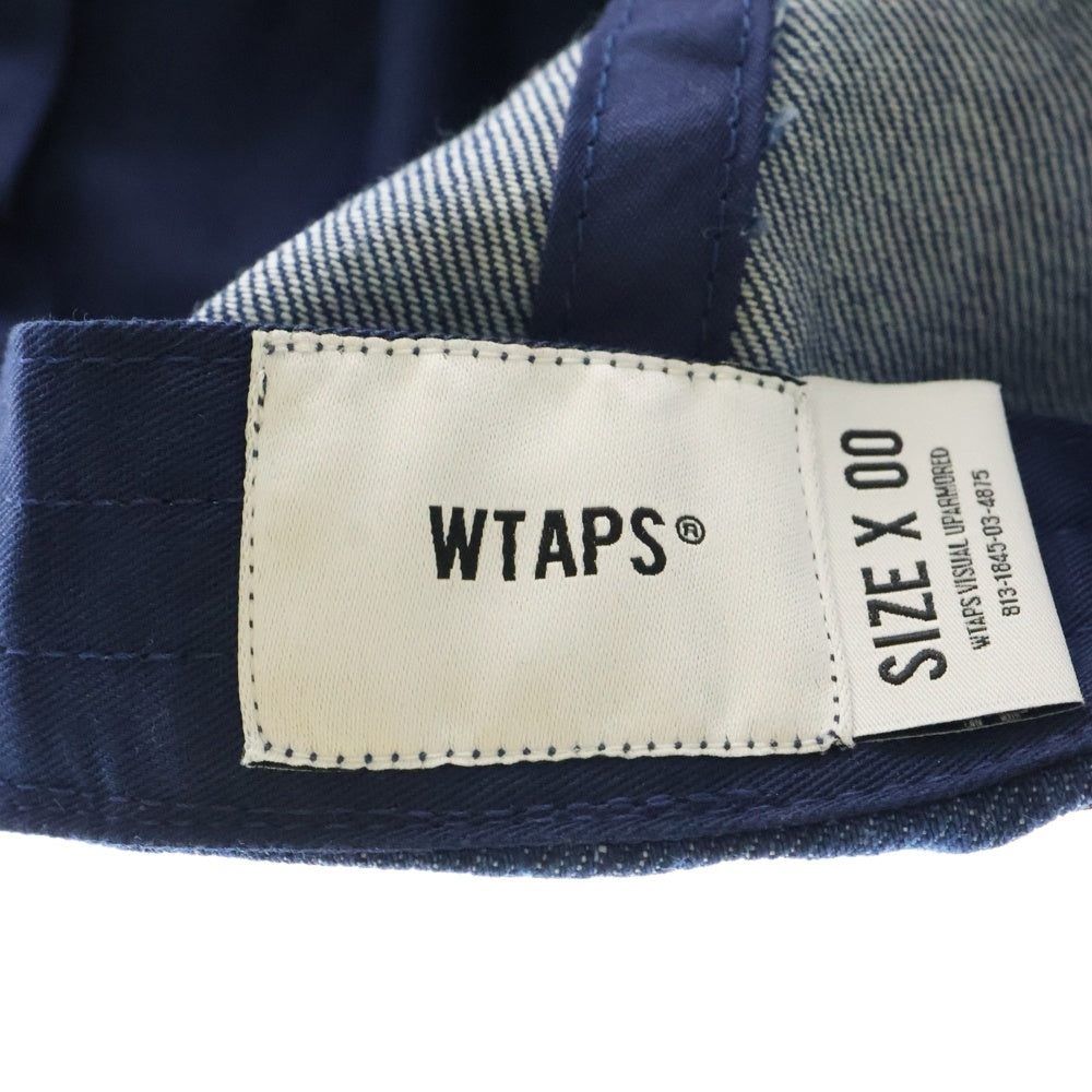 WTAPS(ダブルタップス) 25SS T-6M 05 COTTON DENIM CAP 251HCDTーHT05 ロゴ刺繍 コットンデニムキャップ 帽子 インディゴ