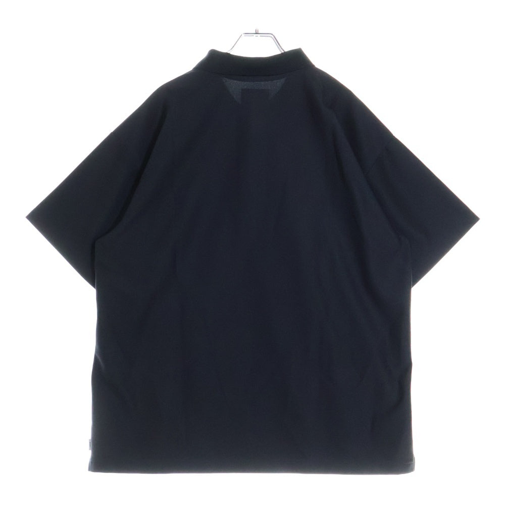 WTAPS(ダブルタップス) 25SS ACADEMY 02 SS POLY 251ATDT-CSM29 ロゴ刺繍 半袖ポロシャツ ブラック
