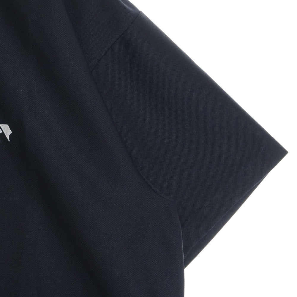 WTAPS(ダブルタップス) 25SS ACADEMY 02 SS POLY 251ATDT-CSM29 ロゴ刺繍 半袖ポロシャツ ブラック
