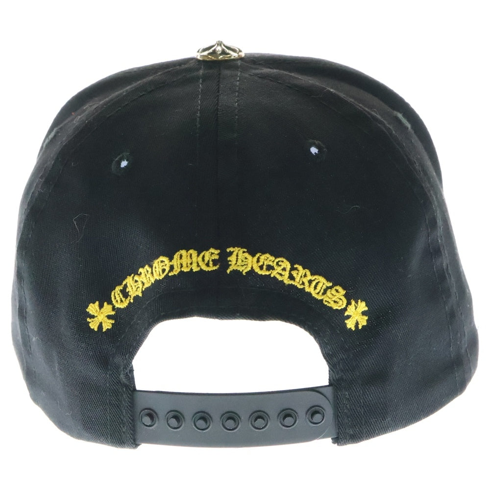 CHROME HEARTS(クロムハーツ) HAT 5 PNL CAP BSBL BLACK/YELLOW CHロゴ ベースボールキャップ 帽子 ブラック/イエロー