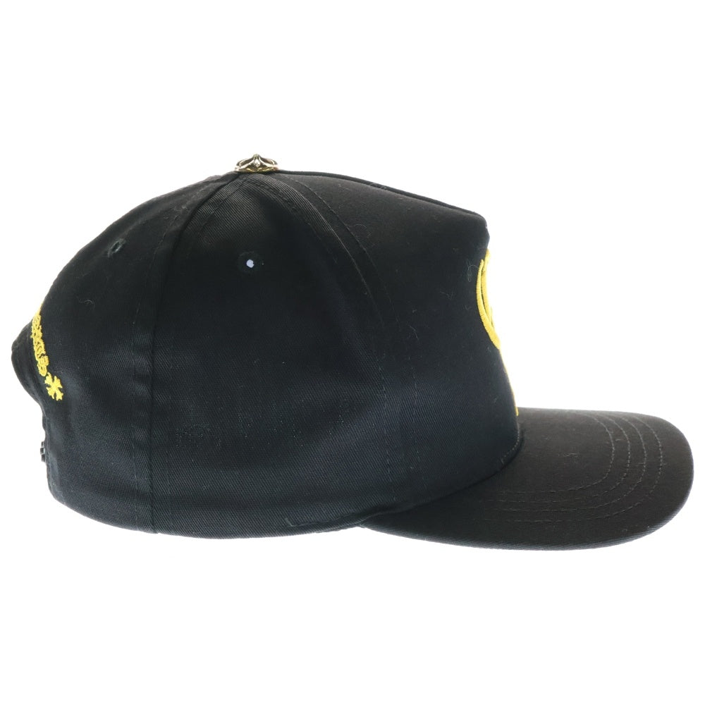 CHROME HEARTS(クロムハーツ) HAT 5 PNL CAP BSBL BLACK/YELLOW CHロゴ ベースボールキャップ 帽子 ブラック/イエロー