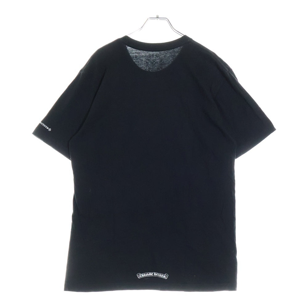 CHROME HEARTS(クロムハーツ) CH T-SHRT 1 ネックロゴプリント クルーネック半袖Tシャツ カットソー ブラック