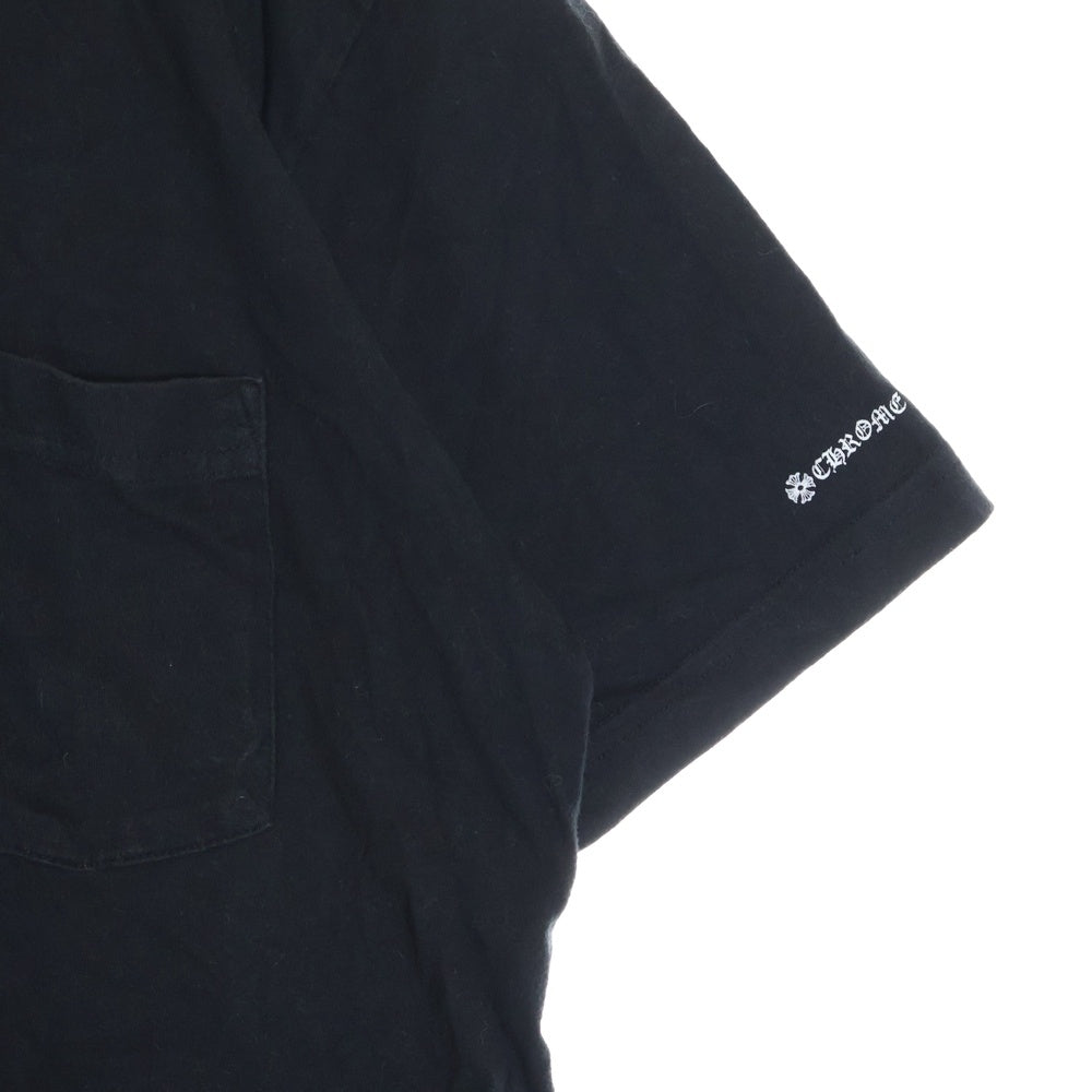 CHROME HEARTS(クロムハーツ) CH T-SHRT 1 ネックロゴプリント クルーネック半袖Tシャツ カットソー ブラック
