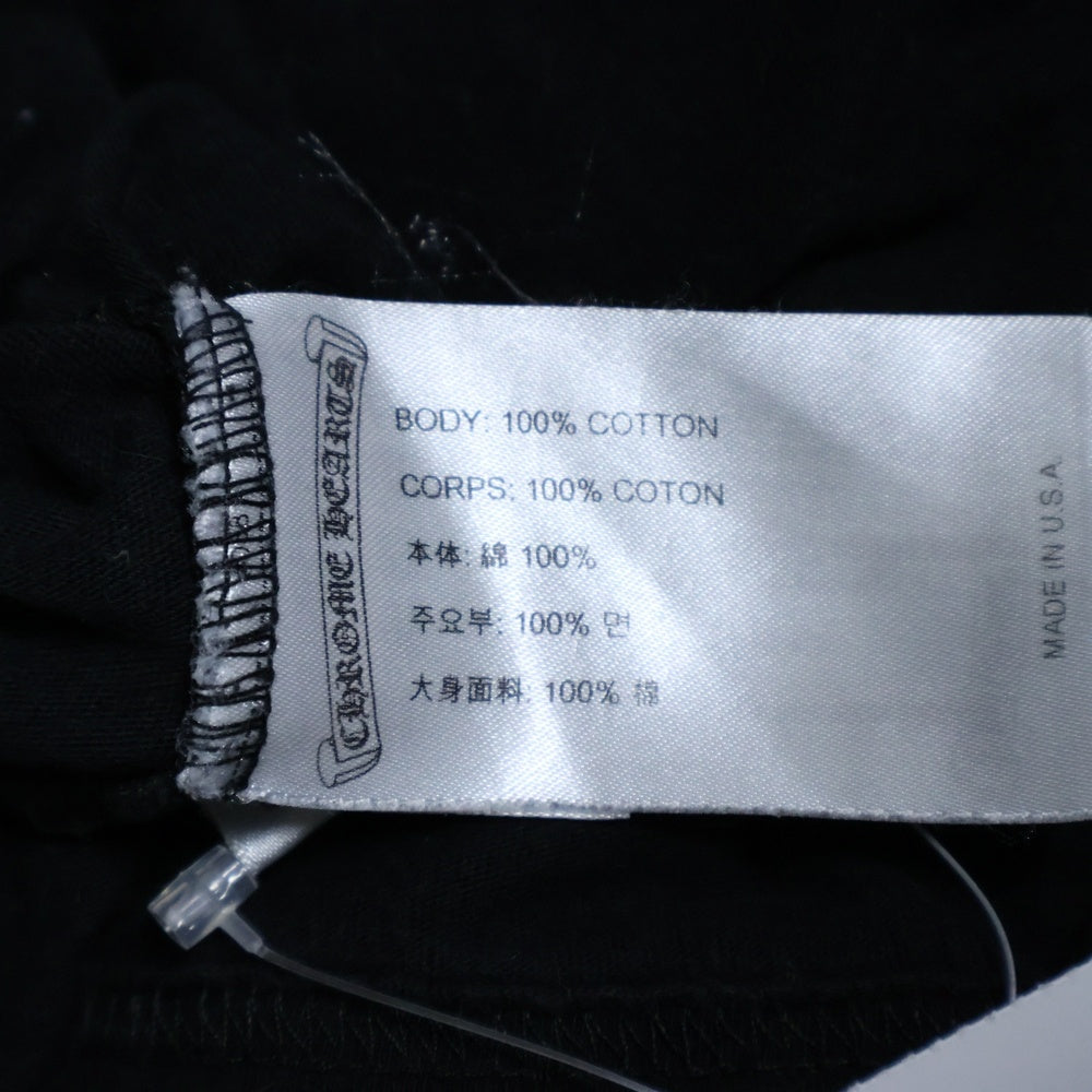 CHROME HEARTS(クロムハーツ) CH T-SHRT 1 ネックロゴプリント クルーネック半袖Tシャツ カットソー ブラック