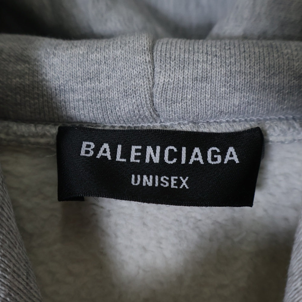 BALENCIAGA(バレンシアガ) 22SS SLIME HOODIE 674986 TLVF2 スライムペイントロゴ プルオーバー フーディパーカー グレー