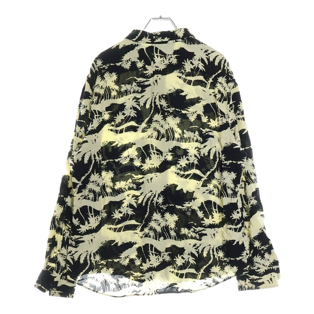 CELINE(セリーヌ) 23SS パームタイガープリントビスコース長袖シャツ 2C813275U イエロー/ブラック