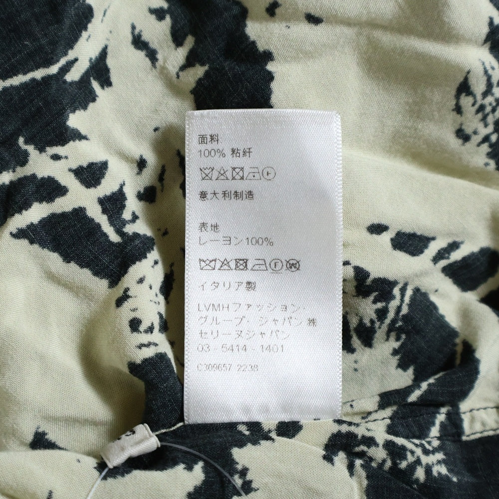 CELINE(セリーヌ) 23SS パームタイガープリントビスコース長袖シャツ 2C813275U イエロー/ブラック