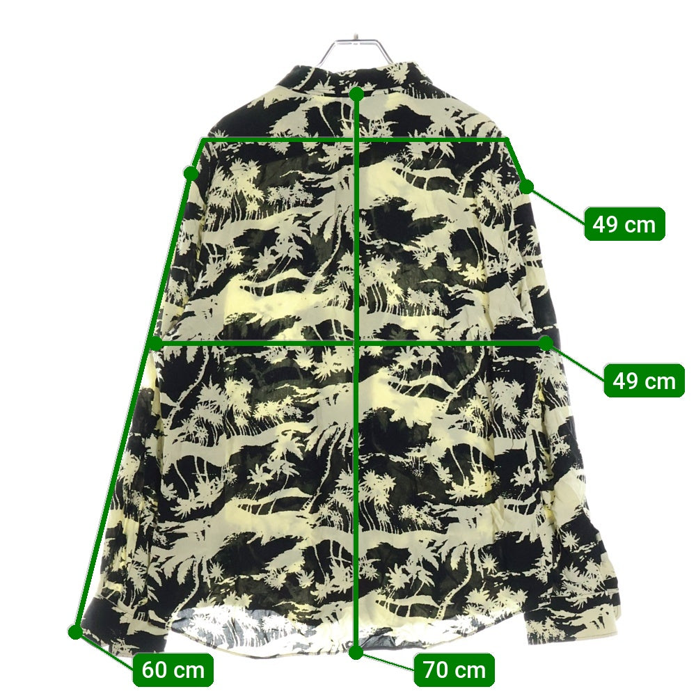 CELINE(セリーヌ) 23SS パームタイガープリントビスコース長袖シャツ 2C813275U イエロー/ブラック