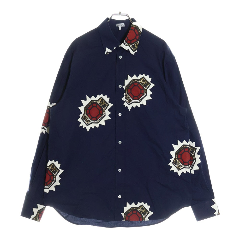 LOEWE(ロエベ) 21AW Ring PrinT-Shirt Navy Blue ジョープレイナードリング プリント 長袖シャツ ネイビー H526Y05W51