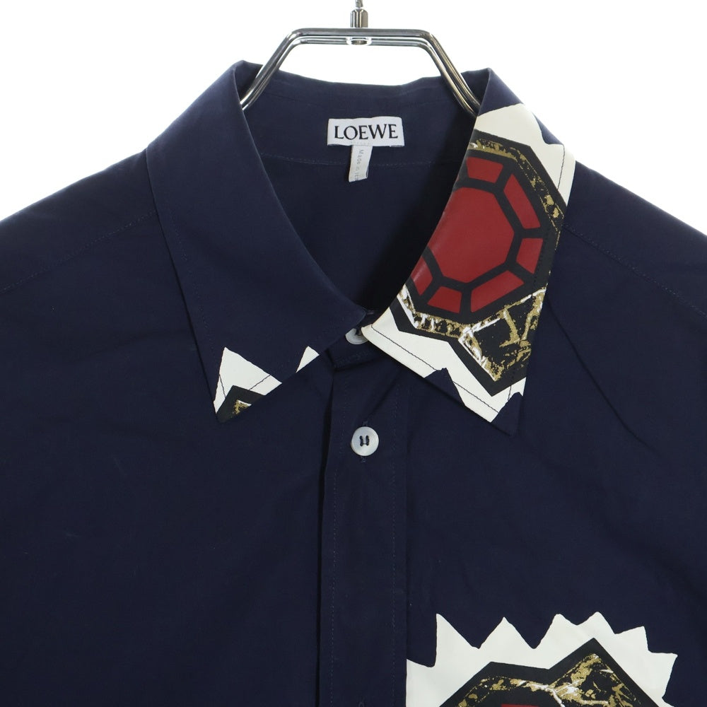 LOEWE(ロエベ) 21AW Ring PrinT-Shirt Navy Blue ジョープレイナードリング プリント 長袖シャツ ネイビー H526Y05W51