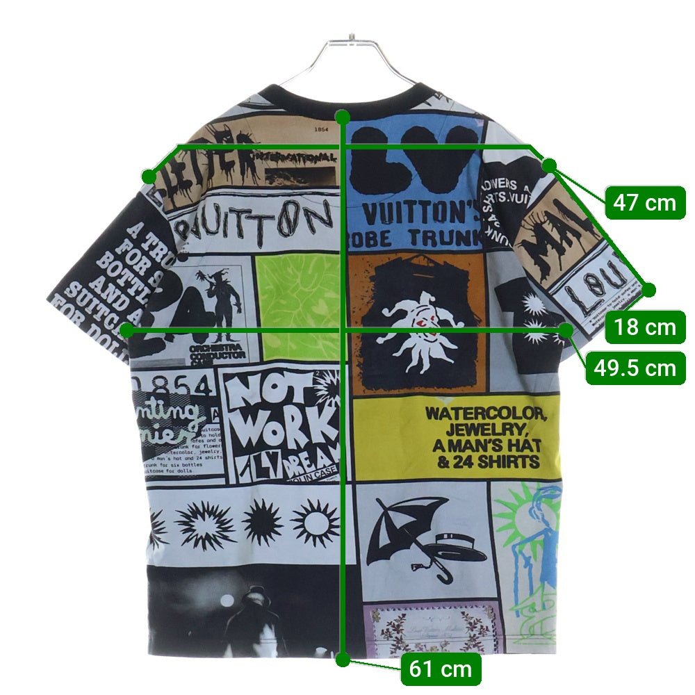 LOUIS VUITTON(ルイヴィトン) 24SS LVファンジンモチーフ総柄 半袖Tシャツ RM241M