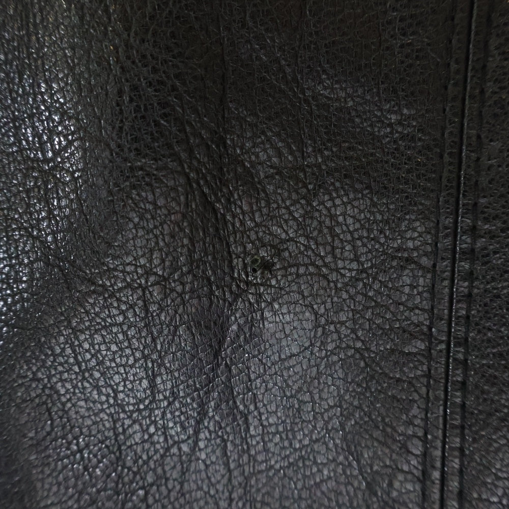 HELMUT LANG(ヘルムートラング) ラムレザー ダブルライダースジップアップジャケット ブラック