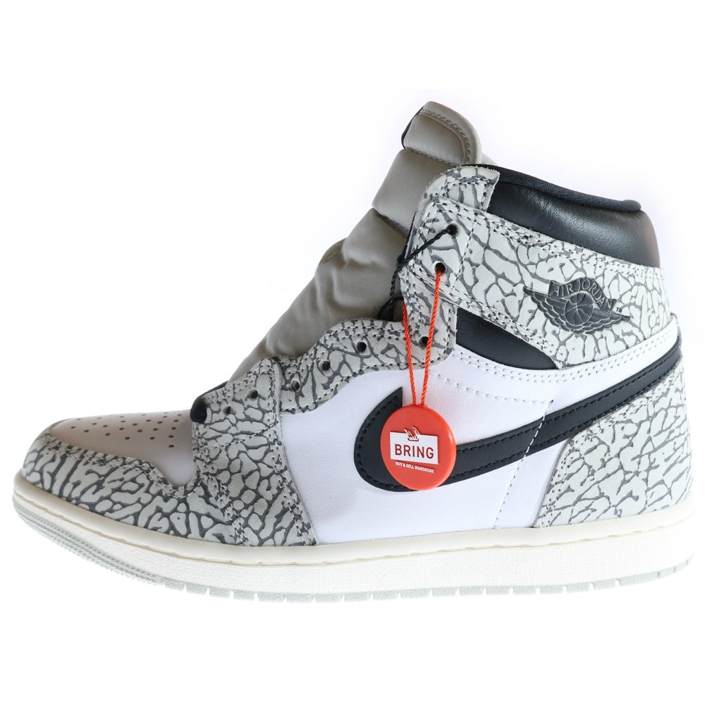 NIKE(ナイキ) AIR JORDAN 1 RETRO HIGH OG WHITE CEMENT DZ5485-052 エアジョーダン1 セメント ハイカットスニーカー ホワイト/グレー US8.5/26.5cm