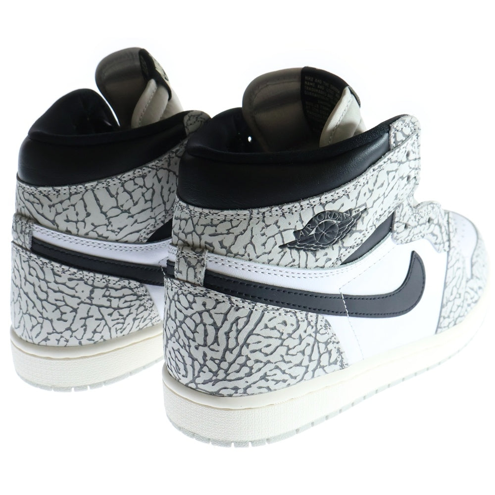 NIKE(ナイキ) AIR JORDAN 1 RETRO HIGH OG WHITE CEMENT DZ5485-052 エアジョーダン1 セメント ハイカットスニーカー ホワイト/グレー US8.5/26.5cm