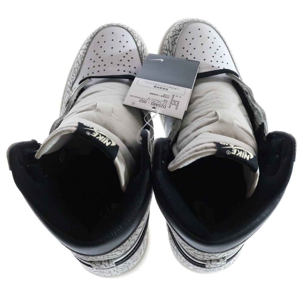 NIKE(ナイキ) AIR JORDAN 1 RETRO HIGH OG WHITE CEMENT DZ5485-052 エアジョーダン1 セメント ハイカットスニーカー ホワイト/グレー US8.5/26.5cm