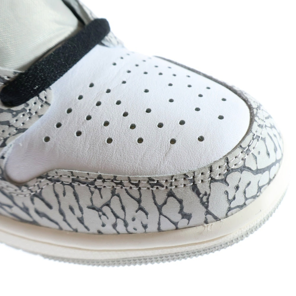 NIKE(ナイキ) AIR JORDAN 1 RETRO HIGH OG WHITE CEMENT DZ5485-052 エアジョーダン1 セメント ハイカットスニーカー ホワイト/グレー US8.5/26.5cm