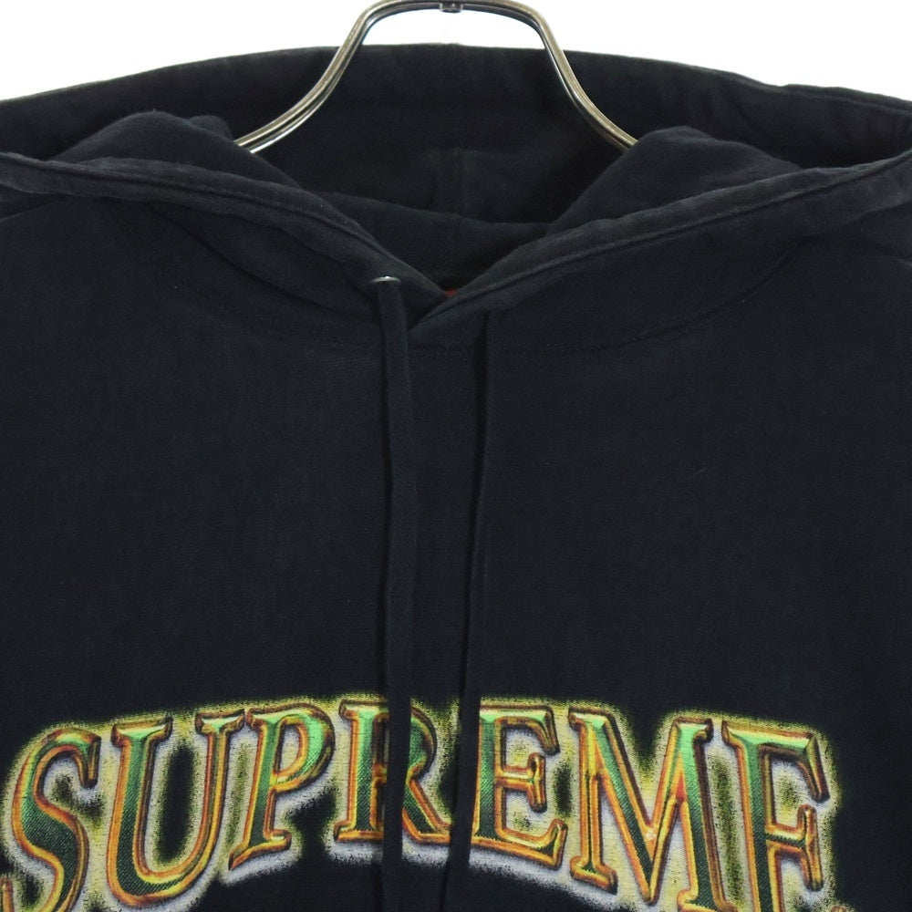 SUPREME(シュプリーム) 16AW Metallic Arc Hooded Sweatshirt メタリック アーク ロゴプリント プルオーバーフーディパーカー ブラック
