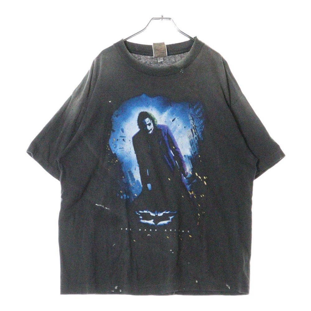 SAINT MICHAEL(セントマイケル) 25SS BTM SS TEE DARKNIGHT SM-HR8-0000-C54 ヴィンテージ加工ダークナイトプリント クルーネック半袖Tシャツ ブラック
