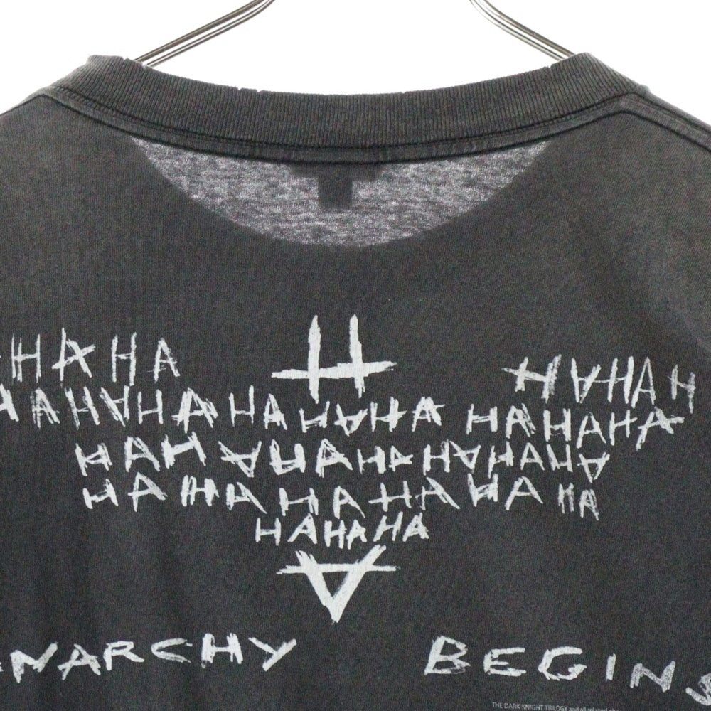 SAINT MICHAEL(セントマイケル) 25SS BTM SS TEE DARKNIGHT SM-HR8-0000-C54 ヴィンテージ加工ダークナイトプリント クルーネック半袖Tシャツ ブラック