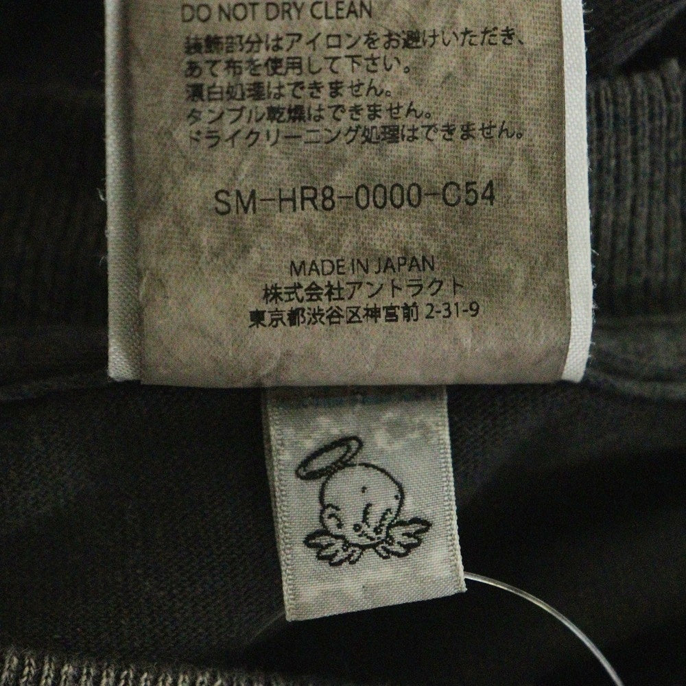SAINT MICHAEL(セントマイケル) 25SS BTM SS TEE DARKNIGHT SM-HR8-0000-C54 ヴィンテージ加工ダークナイトプリント クルーネック半袖Tシャツ ブラック