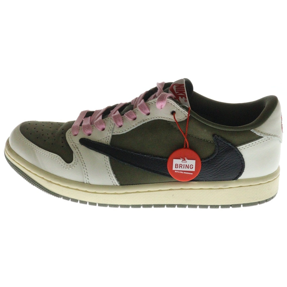 NIKE(ナイキ) ×TRAVIS SCOTT AIR JORDAN 1 LOW OG SP REVERSE OLIVE DM7866-200 トラビススコット エアジョーダン1 ローカットスニーカー リバースオリーブ US8/26cm