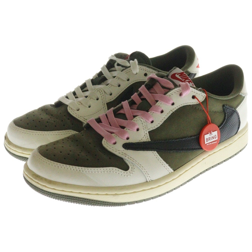 NIKE(ナイキ) ×TRAVIS SCOTT AIR JORDAN 1 LOW OG SP REVERSE OLIVE DM7866-200 トラビススコット エアジョーダン1 ローカットスニーカー リバースオリーブ US8/26cm