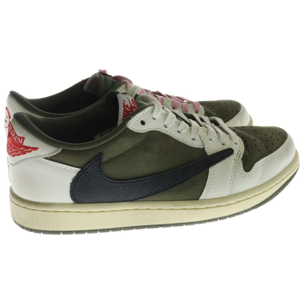 NIKE(ナイキ) ×TRAVIS SCOTT AIR JORDAN 1 LOW OG SP REVERSE OLIVE DM7866-200 トラビススコット エアジョーダン1 ローカットスニーカー リバースオリーブ US8/26cm