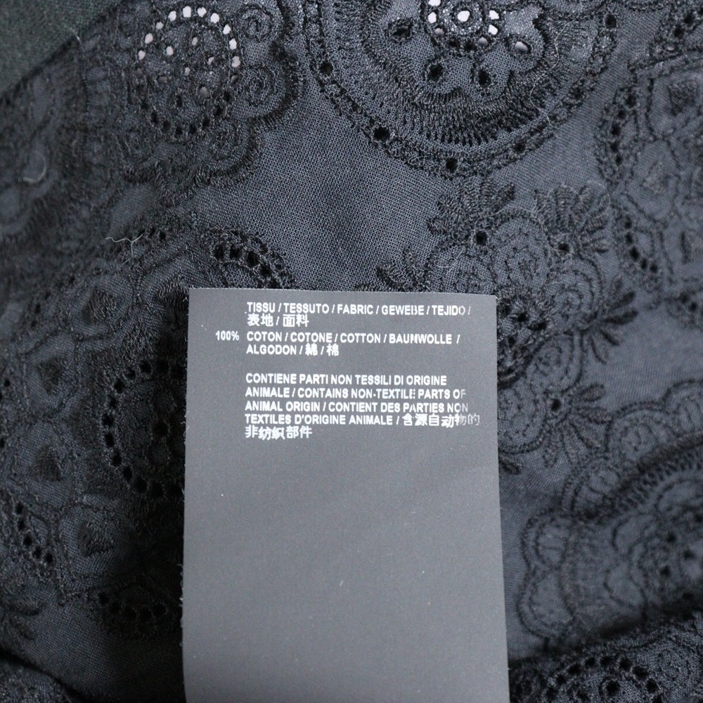 SAINT LAURENT PARIS(サンローランパリ) 刺繍レース ボタンアップ長袖シャツ 548963 Y031U ブラック