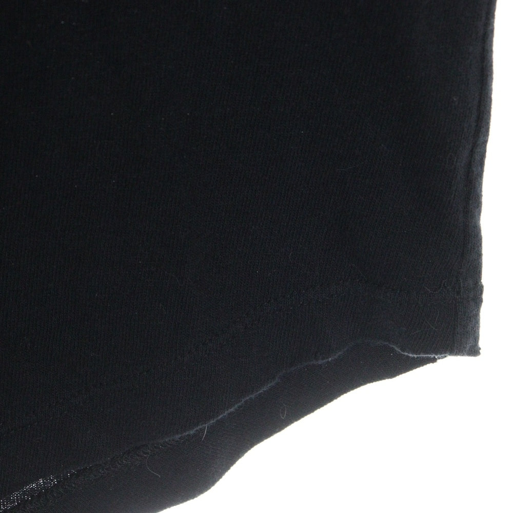 SAINT LAURENT PARIS(サンローランパリ) Signature Destroyed Tee 624992 YBUW2 ダメージ加工 バックロゴ 半袖Tシャツ ブラック