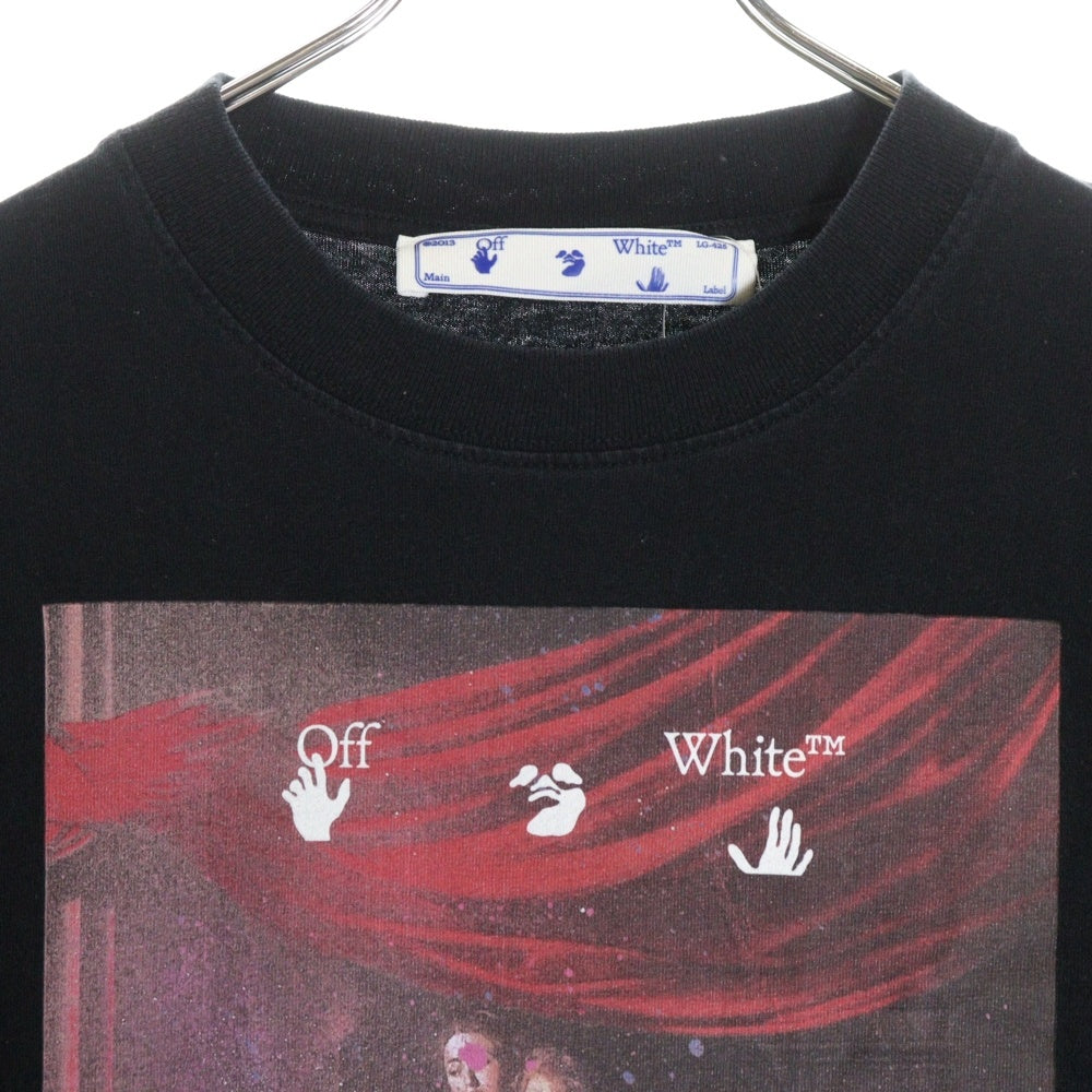 OFF-WHITE(オフホワイト) Caravaggio Painting Tee OMAA027S21JER010 両面プリント クルーネック半袖Tシャツ ブラック